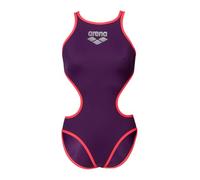 ARENA Women's One Big Logo Swimsuit Piece, Plum/Bright Coral, 30