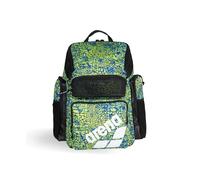 ARENA One Go Backpack Swimmers Athletes Sports Gym Rucksack Multisport Daypack Large Size Training Gear Equipment Swim Bag for Men and Women, 45 Liters, Snakeskin Print Green