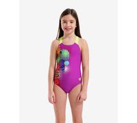 Arena Performance Dots swimsuit purple yellow girls - 6-7
