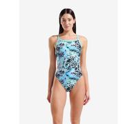 Arena Performance Earth View swimsuit sky blue black women - 30