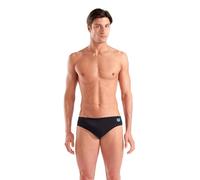 arena Performance Men's Kikko Graphic Swim Briefs Black-Turquoise