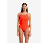 Arena Performance Solid Tie Back swimsuit orange women - 32