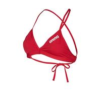Arena Women's Solid Tie Back MaxLife Bikini Top Swimsuit, Red-White, 32