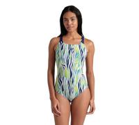 Arena Womens Zebra Stripes Swimsuit Swim Pro Back One Piece, Multi-Navy, 42 EU