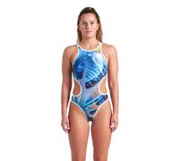 Arena Pool Swim One Piece Tech Costume For Women Black Multi White Print