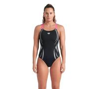 Arena Poseidonia Swim Pro Back Swimsuit - Black/Pink - UK Size 32