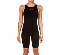 Arena Swimwear Women's Open Back Racing Swimsuit Powerskin Carbon Air² Black/Black/Gold Size 22