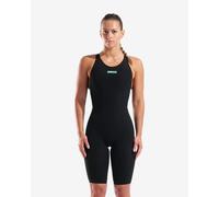 Arena Powerskin Veloce Kneeskin Open Back Swimsuit Black Blue Women - 34