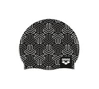 Arena Print 2 Unisex Silicone Swim Cap for Adults, Women and Men Intensive Training Comfortable Non-Slip Long Hair Swimming Hat, X