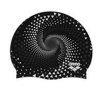 Arena Print 2 Unisex Silicone Swim Cap for Adults, Women and Men Intensive Training Comfortable Non-Slip Long Hair Swimming Hat, Fireflow