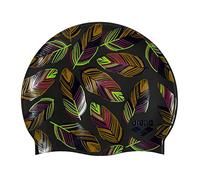 arena Print 2 Unisex Silicone Swimming Cap for Adults, Training and Racing, 100% Silicone No Crease Falling Leaves