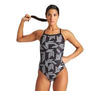ARENA Puzzled Light Drop Back Women's One Piece Swimsuit for Competitive or Casual Swim, Ladies Bathing Suit