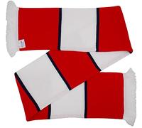 Arena Scarves Arsenal Supporters Red and White Bar Scarf with Navy Blue Stripes