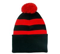 Arena Scarves Black and Red Retro Style Bobble Hat