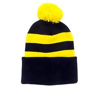 Arena Scarves Black and Yellow Retro Style Bobble Hat
