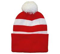 Arena Scarves Bristol City Supporters Red and White Traditional Style Pompom Hat