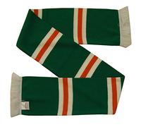 Arena Scarves Celtic style striped scarf in Green/White/Tangerine
