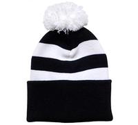 Arena Scarves Derby County Supporters Black and White Retro Style Bobble Hat
