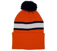Arena Scarves Luton Town Supporters Tangerine, Navy and White Retro Striped Bobble Hat