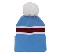 Arena Scarves Man City Supporters Sky Blue, White, and Claret Retro Style Bobble Hat