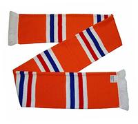 Arena Scarves Rangers style striped scarf in Orange/Royal/Red/White