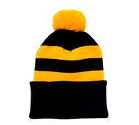 Arena Scarves Supporters Black and Gold Style Bobble Hat