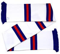 Arena Scarves White Royal Blue and Red Retro Striped Scarf