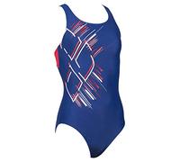 ARENA Shimmery Jr Swim Pro Swimsuit Girls, girls, Sweatsuit, 0000003562, royal/fluorescent red, 6/7 AÑOS