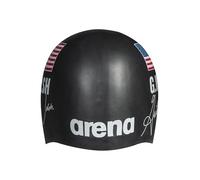 Arena Signature Collection Gretchen Walsh Autograph Unisex Adult Molded Silicone Swim Cap for Training and Racing, One Size Fits Most, Black