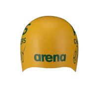 Arena Signature Collection Kyle Chalmers Autograph Unisex Adult Molded Silicone Swim Cap for Training and Racing, One Size Fits Most, Yellow
