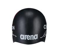 Arena Signature Collection Thomas Ceccon Autograph Unisex Adult Molded Silicone Swim Cap for Training and Racing, One Size Fits Most, Black