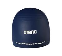 Arena Silicone Racing Swim Cap Men and Women Aquaforce Wave Hydrodynamic Performance Competitive Intensive Swimming, Navy, Large