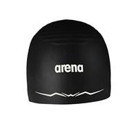 Arena Silicone Racing Swim Cap Men and Women Aquaforce Wave Hydrodynamic Performance Competitive Intensive Swimming Pool Bathing Hat, Black, X-Large