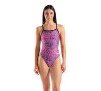 Arena Snakeskin Challenge Back Swimsuit - Black/Pink Multi - UK Size 36