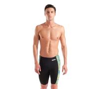 Arena Snakeskin Swim Jammer - Black/Green Multi