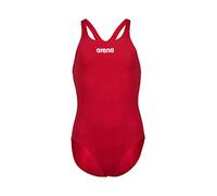ARENA Solid Swim Pro Team Girls' One-piece Swimsuit, Quick-Drying, Sports Swimsuit in MaxLife ECO-Fabric with Chlorine Resistance and UPF 50+ UV Protection Red-White
