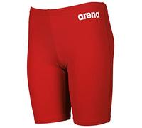 ARENA Solid Team Junior Swimming Swimsuit for Kids, Fast-Drying Racing Jammer Swimsuit, MaxLife Fabric with Maximum Chlorine Resistance and UV 50+ Protection Red-White