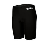 ARENA Solid Team Junior Swimming Swimsuit for Kids, Fast-Drying Racing Jammer Swimsuit, MaxLife Fabric with Maximum Chlorine Resistance and UV 50+ Protection Black-White