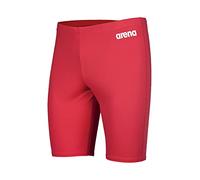 ARENA Solid Team Men's Swimming Swimsuit, Quick-Drying Swimsuit, Men's Jammer Swimsuit, MaxLife Fabric with Maximum Chlorine Resistance and UPF 50+ UV Protection Red-White