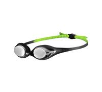 Arena Spider Junior Mirror Swimming Goggles - Black/Silver/Green