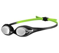 Arena Spider Junior Mirror Swimming Goggles - Black/Silver/Green