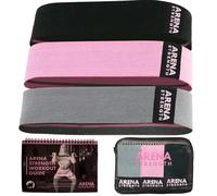Arena Strength Booty Bands for Women - Fabric Resistance Bands for Legs and Butt 3 Pack Set | Glute Bands for Women Fabric Workout Bands Resistance Set - Home Workout Book Videos & Carry Case Included