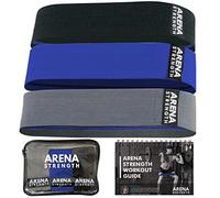 Arena Strength Fabric Booty Bands: Fabric Resistance Bands for Legs and Butt: 3 Pack Set. Perfect Workout Hip Band Resistance. Workout Program and Carry Case Included…