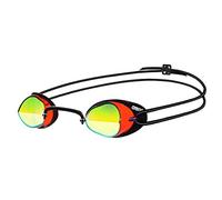 arena Swedix Mirror Unisex Adult Race Swimming Goggles, Swedish Swimming Goggles with Anti-Fog Angled Mirrored Lenses, UV Protection, 4 Interchangeable Nose Bridges, TPR Seals