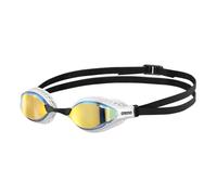 Arena Air Speed Swimming Goggles Black White with Yellow Mirrored lenses