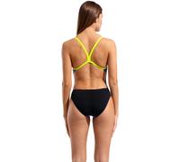 Arena Womens Team Challenge Back Solid Swimsuit - Future Dusk/Black/Artic Lime