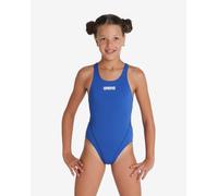 Arena Team Swim Tech Solid Swimsuit Blue White Girls - 14-15