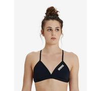 Arena Womens TEAM SWIM TOP TIE BACK SOLID, Black-white, 34 EU