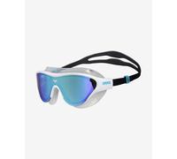 Arena The One Swim Goggles White Black with Mirrored Blue Lenses