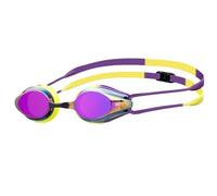 ARENA Tracks Essential Unisex Adult Swim Goggles for Competitive Swimmers Men and Women, Anti-Fog Mirror Lenses, FINA Approved, Violet, Plum, Arctic Lime